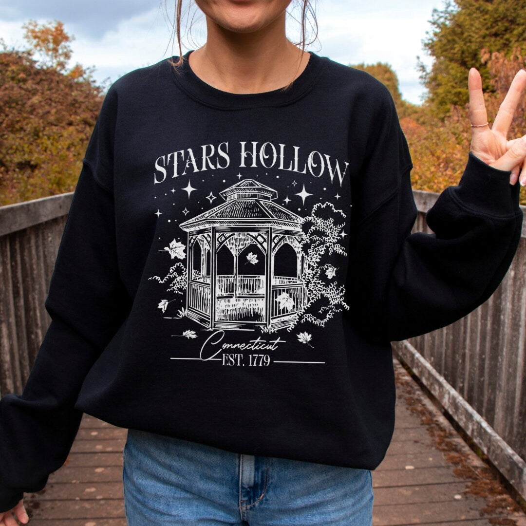 Stars Hollow Connecticut Gildan Crewneck | Gilmore Girls Season Shirt | Luke Lorelai Rory Stars Hollow Sweater | Cozy Autumn Fall Sweatshirt