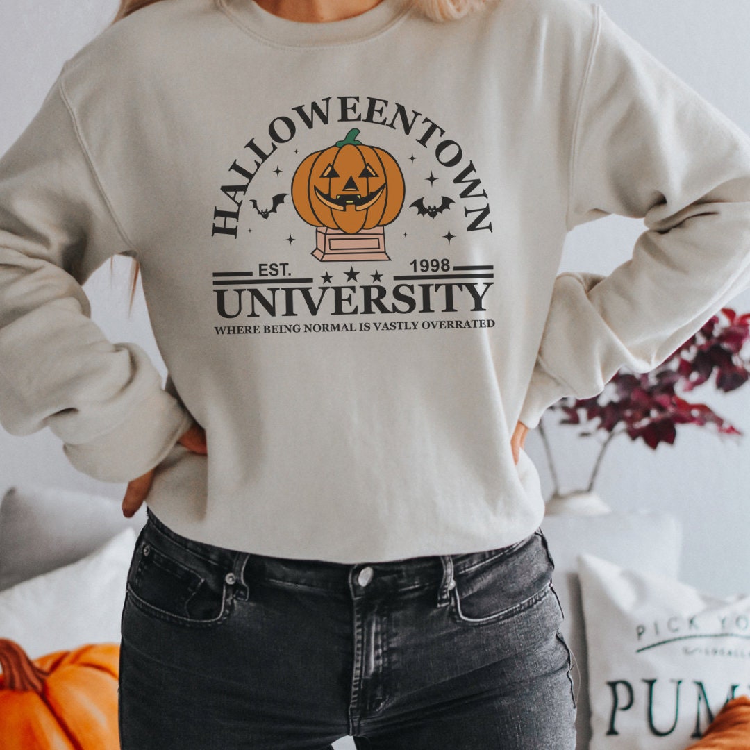 Halloween town university crewneck | spooky cute fall sweatshirt | classic Halloween nostalgic shirt | pumpkin shirt