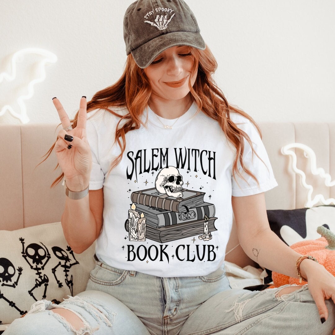 Salem Witch Book Club T-shirt | Witchy Bookish Halloween Shirt | Spooky Fall Reading Shirt | Horror Reader Merch | Book Lover Gift | Goth