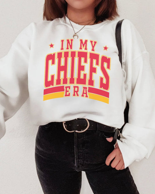 In My Chiefs Era Crewneck | Taylor and Travis Sweatshirt | Go Taylors Boyfriend | 89 87 Football Season Outfit | Game Day Merch