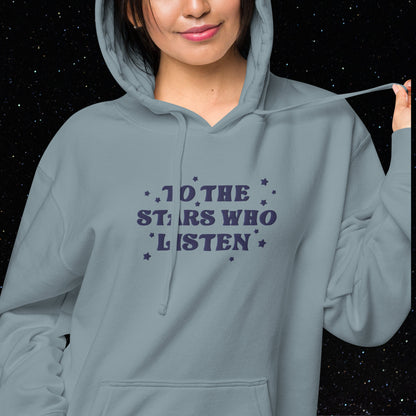 Officially Licenced To the Stars Who Listen ACOTAR Embroidered Premium Hoodie | SJM Bookish Fan Gift | Rhys Feyre Velaris Nigh Court Merch