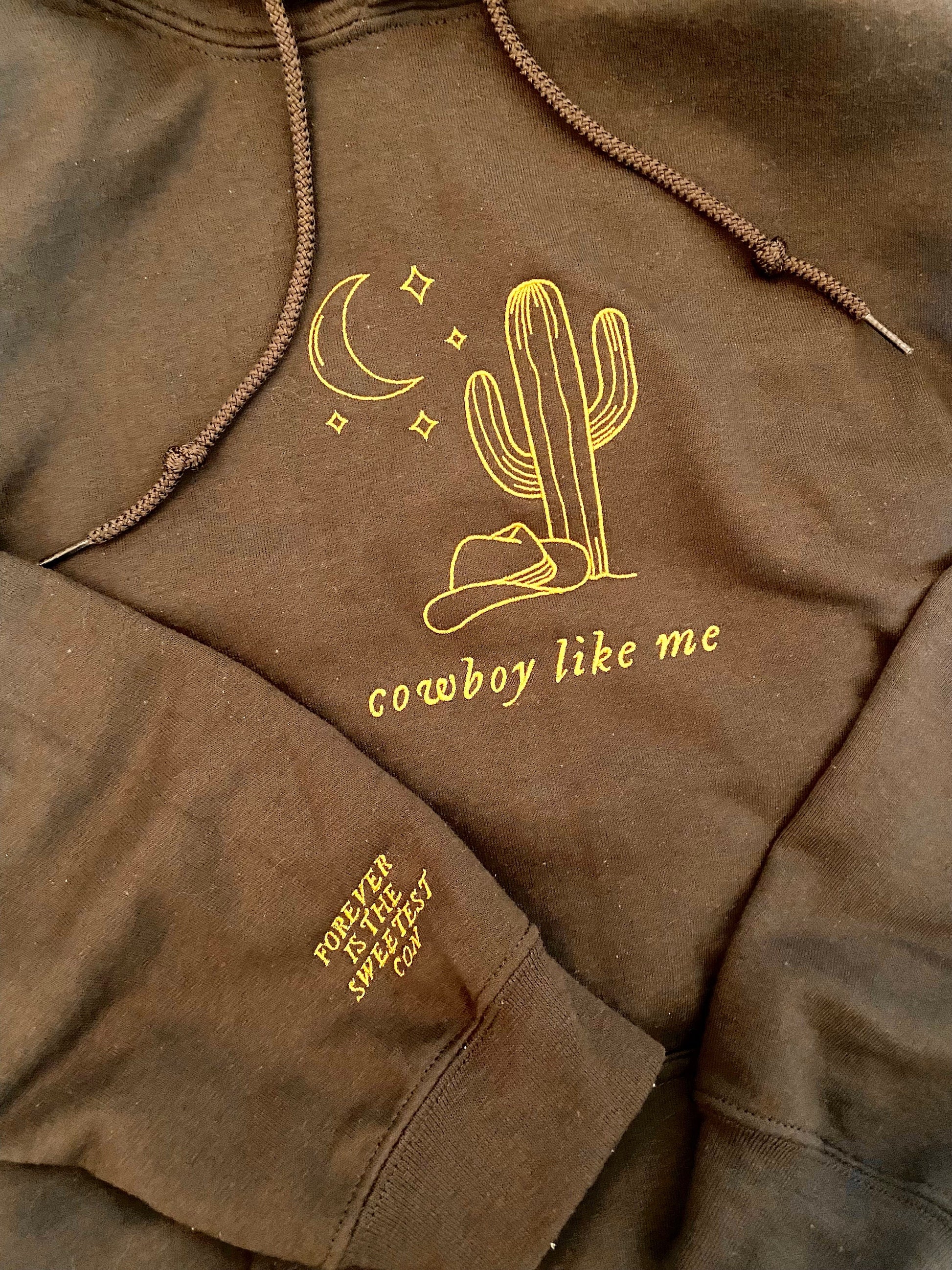 Cowboy Like Me Embroidered Sweatshirt | Swift Evermore Hoodie | TS Eras Merch | Folklore Era | Forever is the Sweetest Con