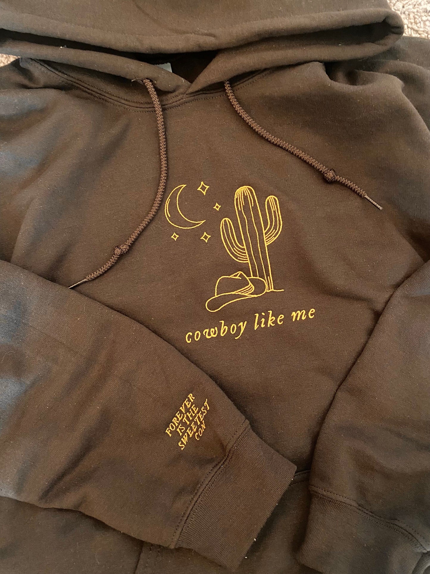 Cowboy Like Me Embroidered Sweatshirt | Swift Evermore Hoodie | TS Eras Merch | Folklore Era | Forever is the Sweetest Con