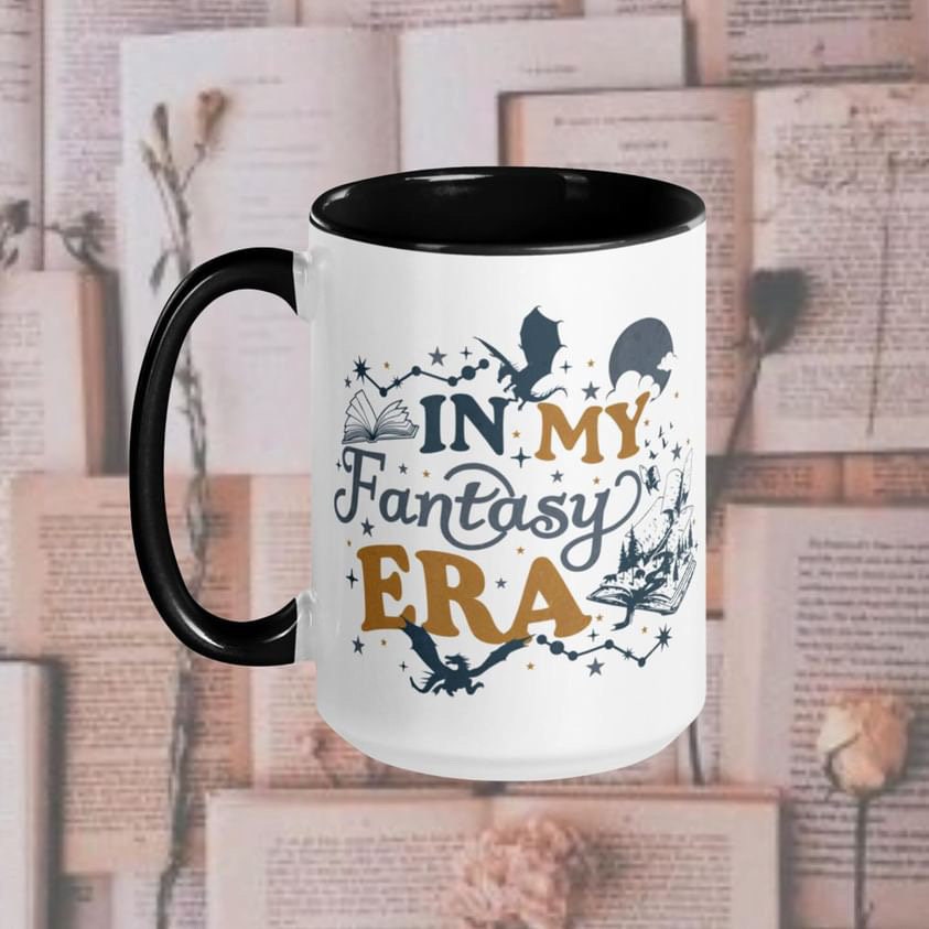 In My Fantasy Era Mug | Bookish Coffee Cup | Gift for Reader | Dragons and Fairies | Romance Reader | Bookworm Cup | acotar fourthwing fan