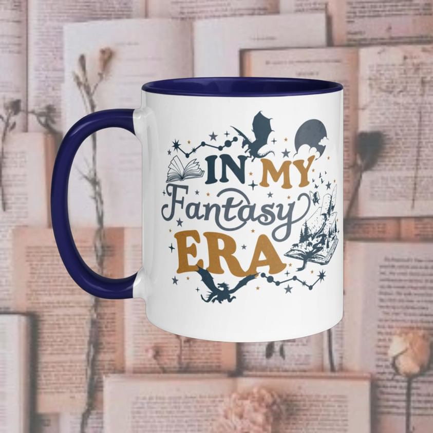 In My Fantasy Era Mug | Bookish Coffee Cup | Gift for Reader | Dragons and Fairies | Romance Reader | Bookworm Cup | acotar fourthwing fan