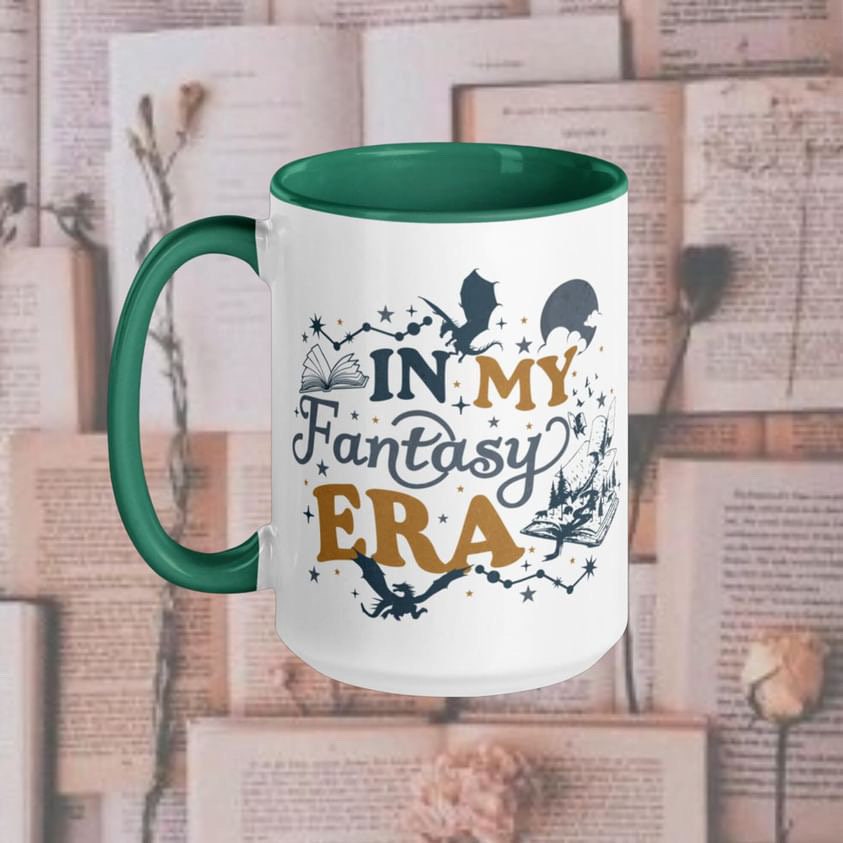 In My Fantasy Era Mug | Bookish Coffee Cup | Gift for Reader | Dragons and Fairies | Romance Reader | Bookworm Cup | acotar fourthwing fan