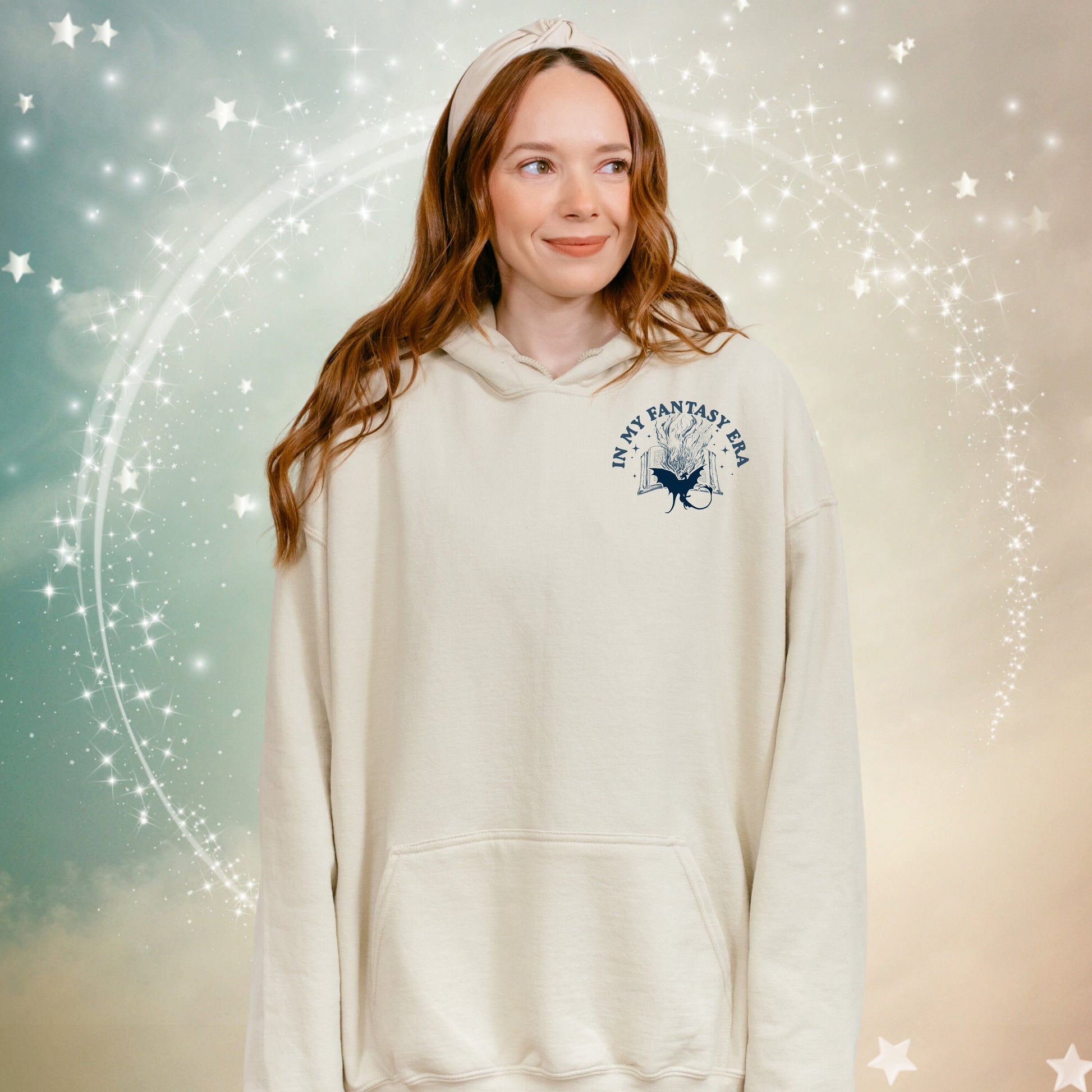 In My Fantasy Era Bookish Hoodie | Fantasy Reader Merch | Bookworm Gifts | Romantasy, Dragon Rider, Hobbits, Fairies | Smut Booktok Shirt