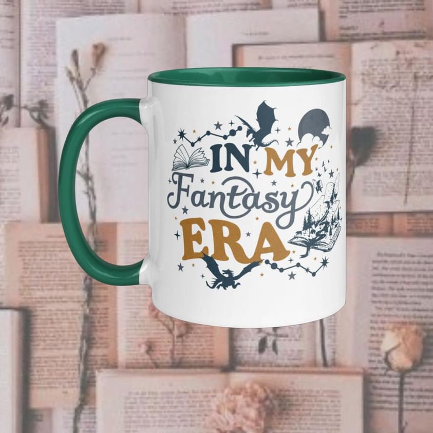 In My Fantasy Era Mug | Bookish Coffee Cup | Gift for Reader | Dragons and Fairies | Romance Reader | Bookworm Cup | acotar fourthwing fan