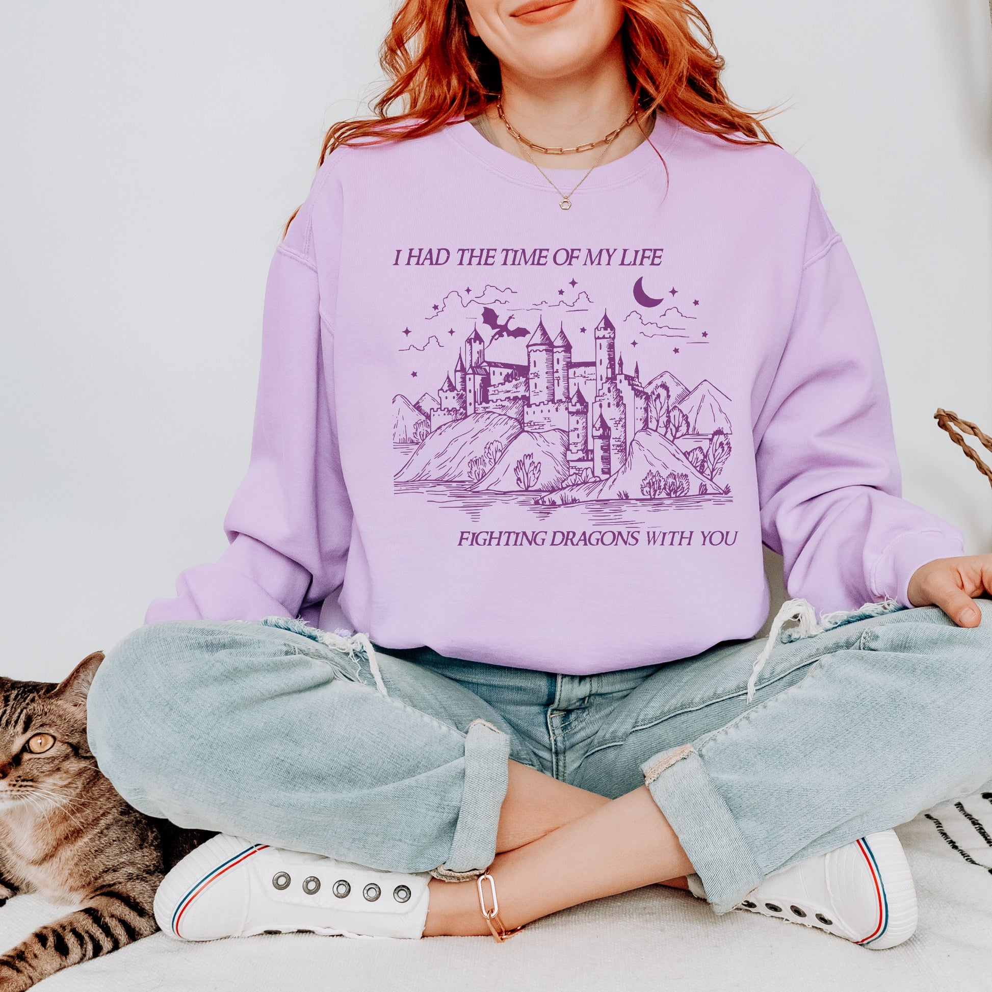 Long Live Purple Sweatshirt Speak Now Era Merch | Taylor Fan Gifts | Fantasy Dragon Crewneck | All the Magic we Made | Bookish TS Clothing