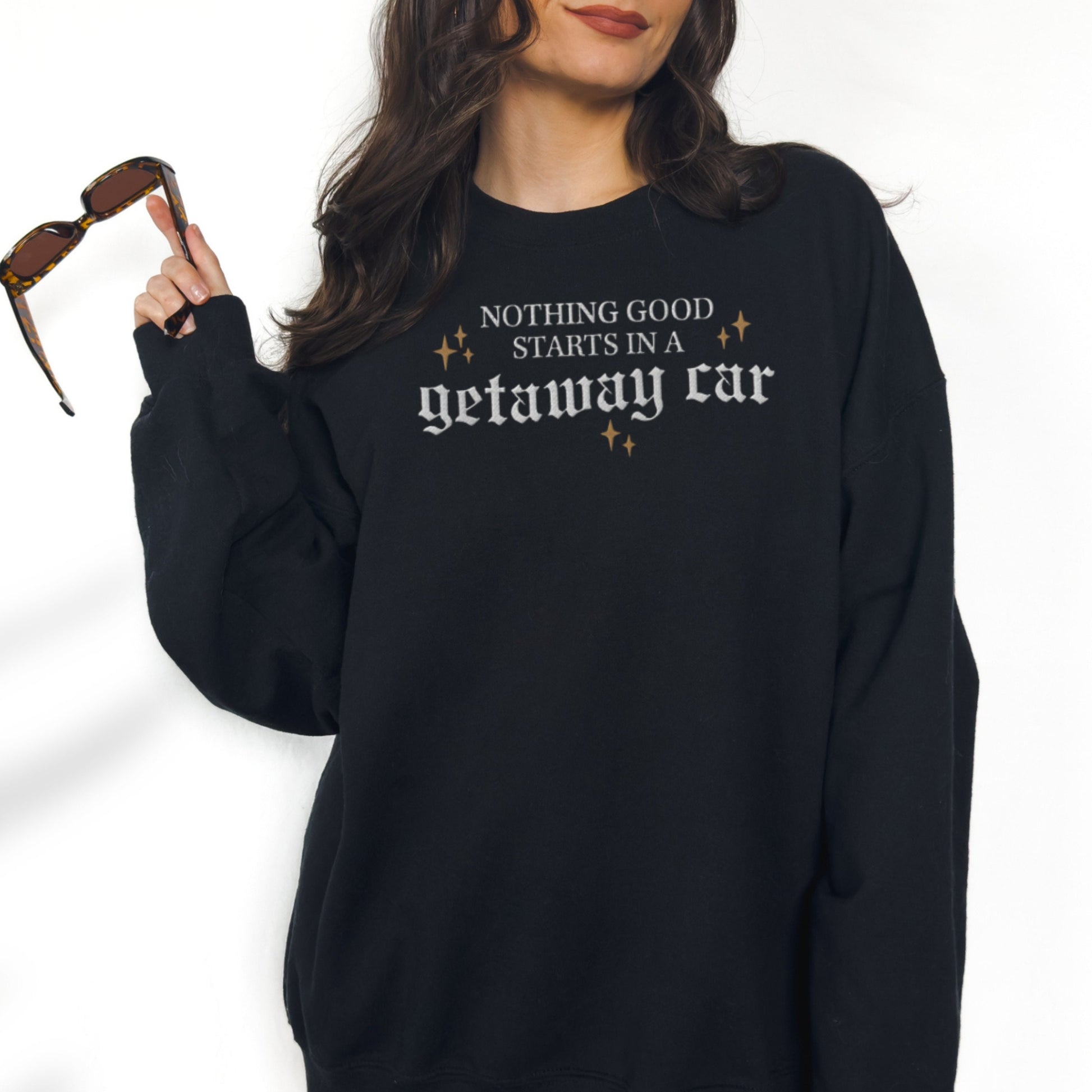 Getaway Car Rep Era embroidered crewneck Sweatshirt | Era Tour Merch | Taylor Fan Gifts | Reputation Song Lyrics Clothing | 123 lets go