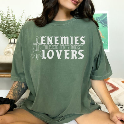 Enemies make the best Lovers Tshirt | Enemies to Lovers bookish Trope | Dark Romance Reader | Trendy Booktok Clothing | Book Merch Gifts