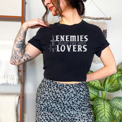 Enemies make the best Lovers Tshirt | Enemies to Lovers bookish Trope | Dark Romance Reader | Trendy Booktok Clothing | Book Merch Gifts