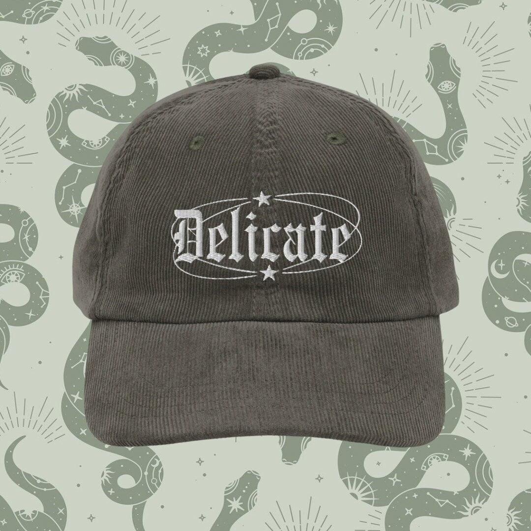 Delicate Embroidered Corduroy Cap | Rep Era Dad Hat | Taylor Fan Merch | Swift Accessories | Tour Outfit | TS Reputation Gifts