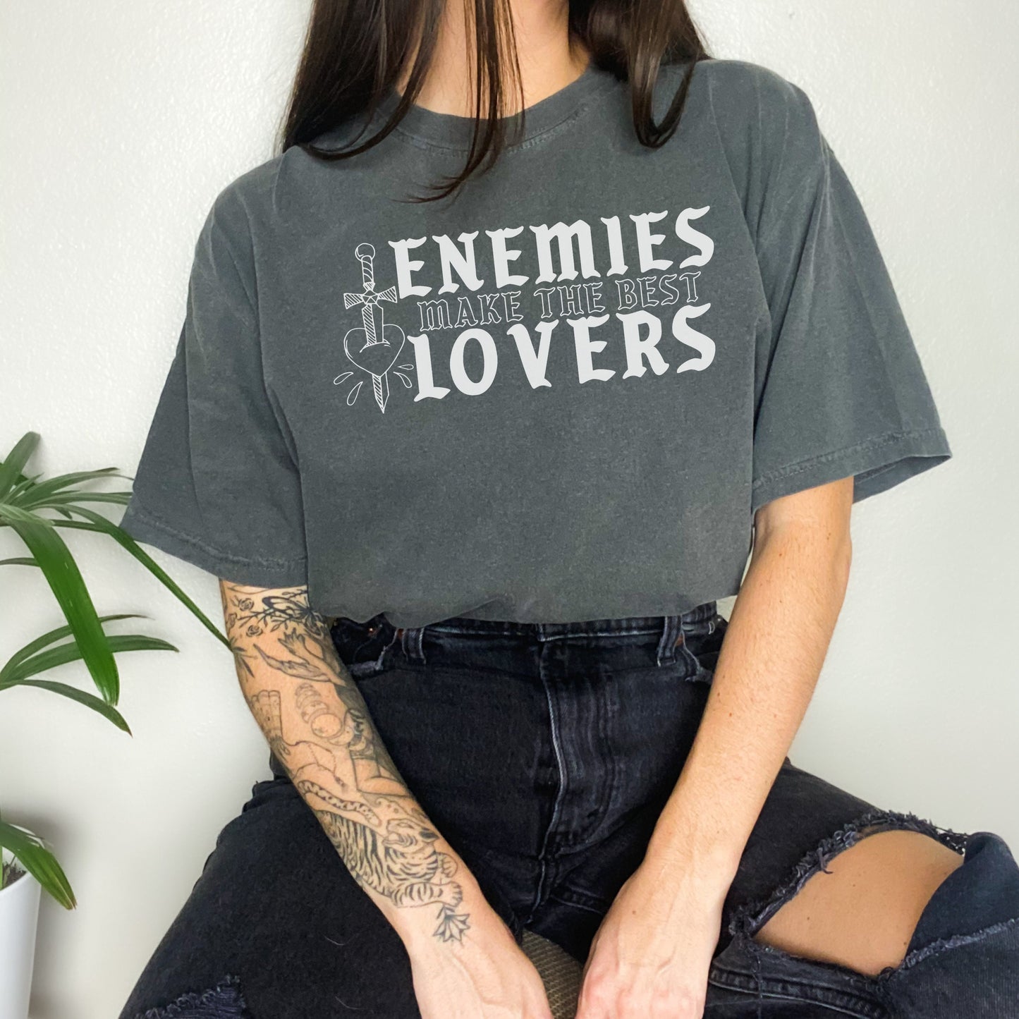 Enemies make the best Lovers Tshirt | Enemies to Lovers bookish Trope | Dark Romance Reader | Trendy Booktok Clothing | Book Merch Gifts