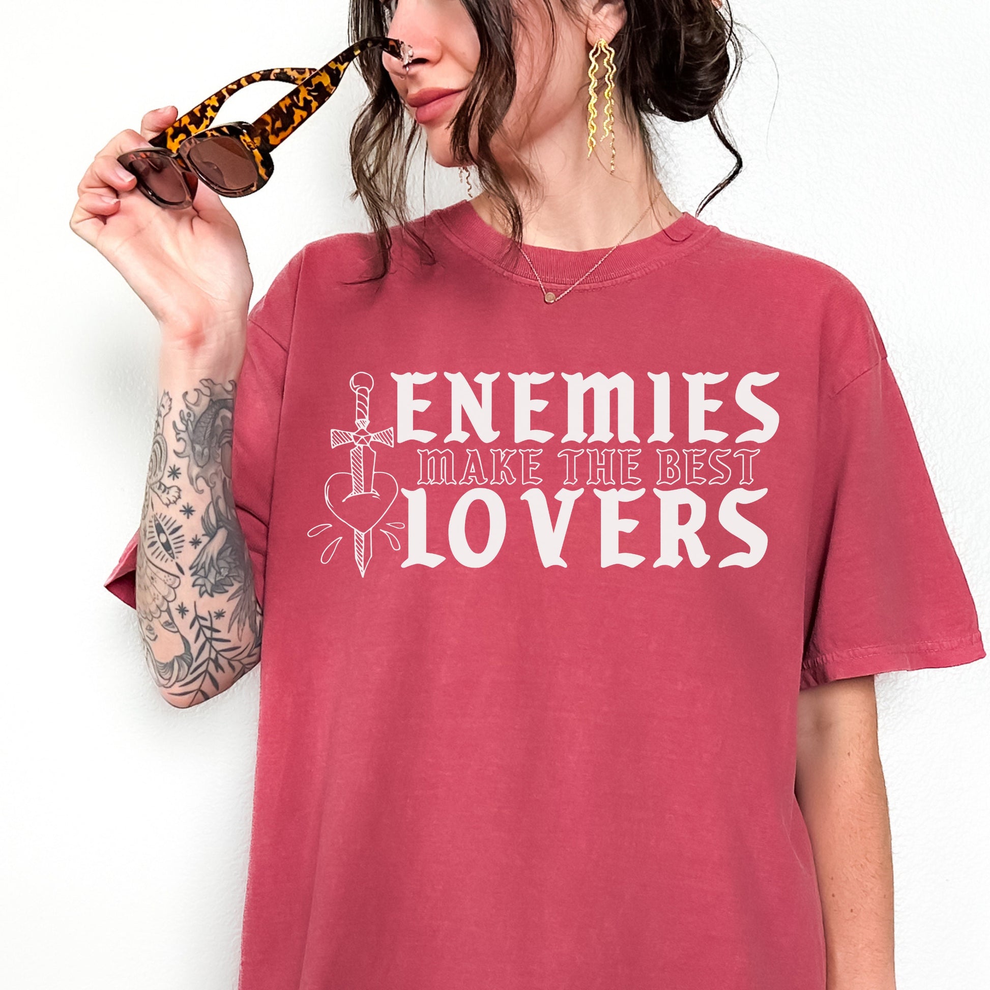 Enemies make the best Lovers Tshirt | Enemies to Lovers bookish Trope | Dark Romance Reader | Trendy Booktok Clothing | Book Merch Gifts