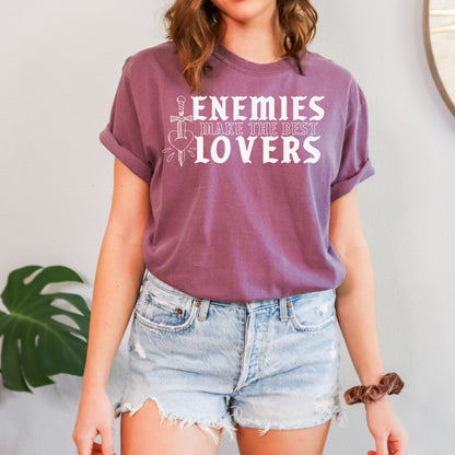 Enemies make the best Lovers Tshirt | Enemies to Lovers bookish Trope | Dark Romance Reader | Trendy Booktok Clothing | Book Merch Gifts