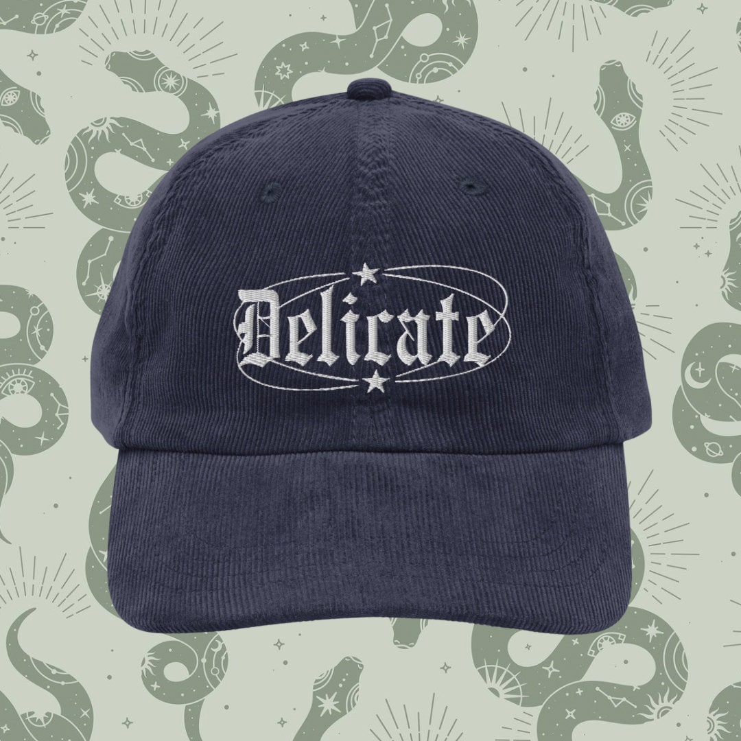 Delicate Embroidered Corduroy Cap | Rep Era Dad Hat | Taylor Fan Merch | Swift Accessories | Tour Outfit | TS Reputation Gifts