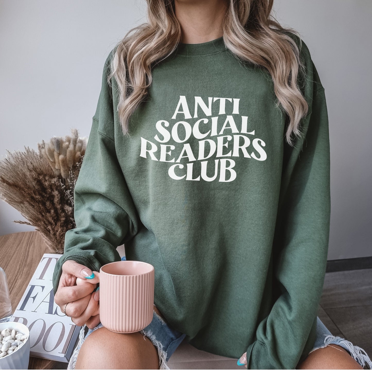 Anti Social Readers Club Sweatshirt , Trendy Bookish Crewneck , Introverted Reader, Homebody Bookworm Gifts, Funny Booktok Merch, book mom