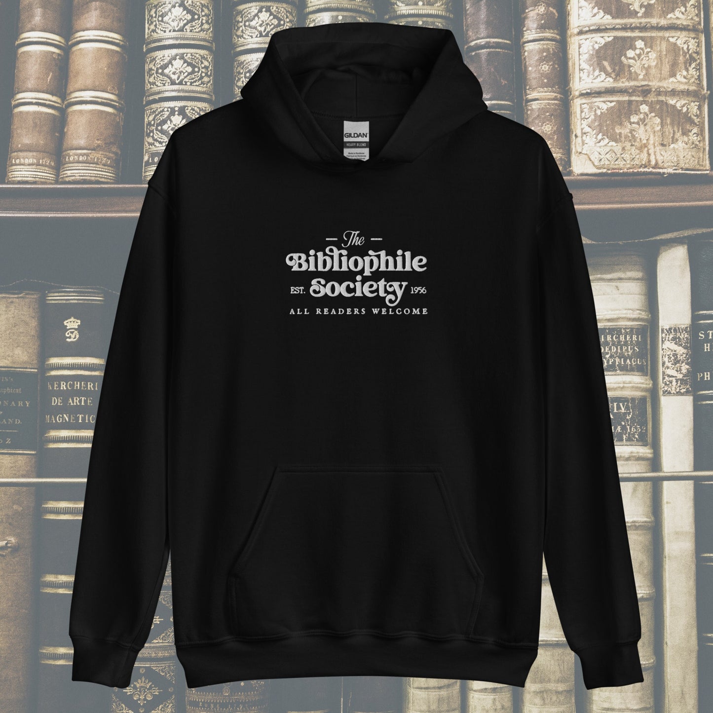 Bibliophile Society Embroidered Bookish Sweatshirt | Book Lover Hoodie | Reading Outfit | Bookworm Gifts | Book Obsessed | Trendy Booktok
