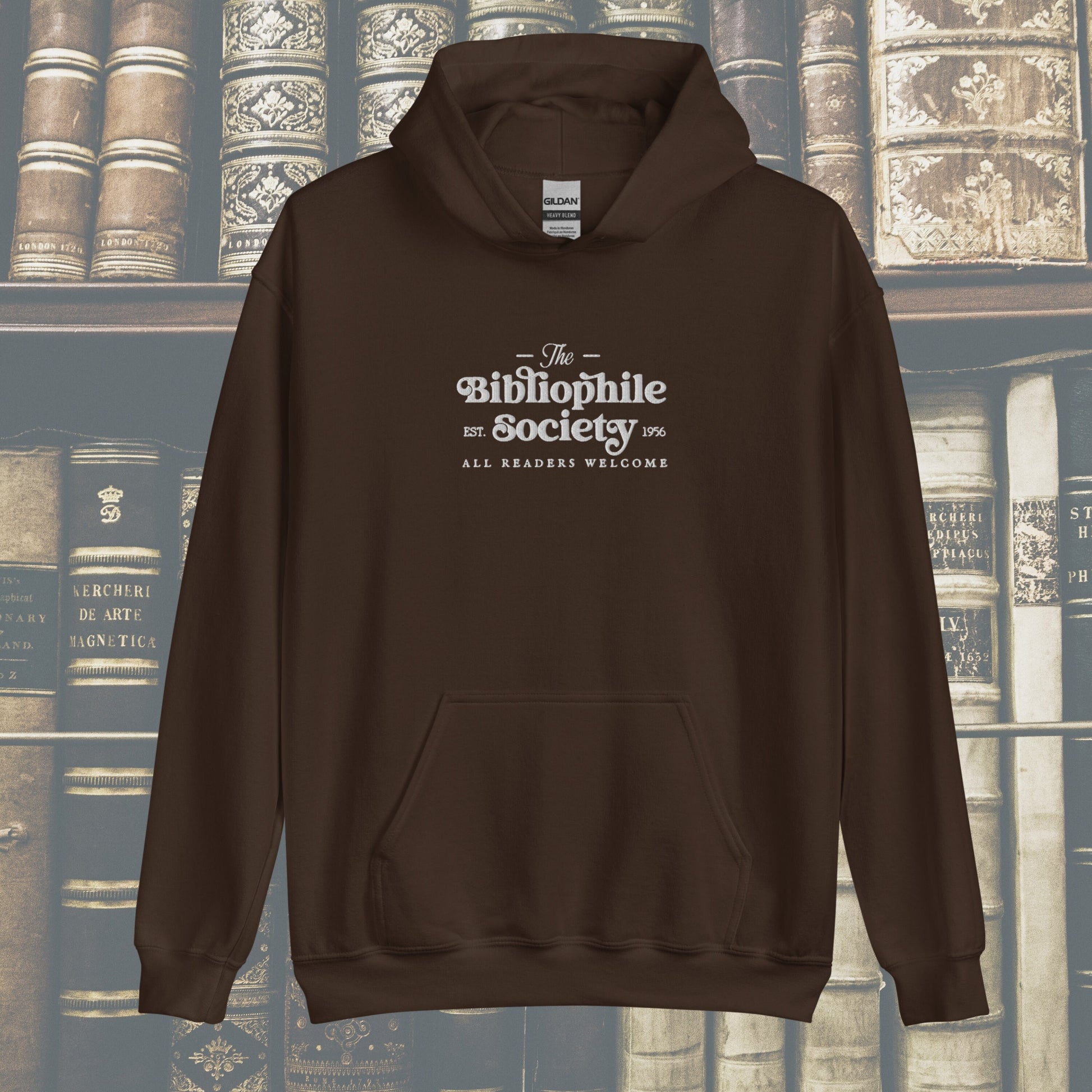 Bibliophile Society Embroidered Bookish Sweatshirt | Book Lover Hoodie | Reading Outfit | Bookworm Gifts | Book Obsessed | Trendy Booktok