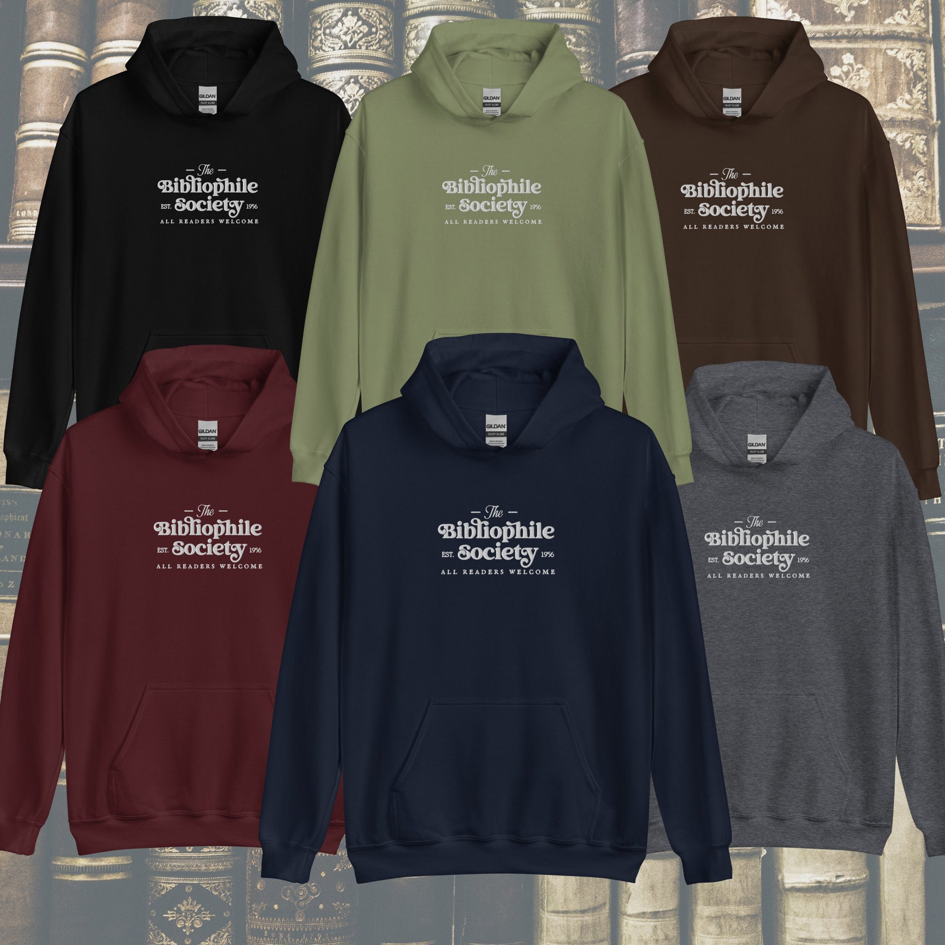 Bibliophile Society Embroidered Bookish Sweatshirt | Book Lover Hoodie | Reading Outfit | Bookworm Gifts | Book Obsessed | Trendy Booktok