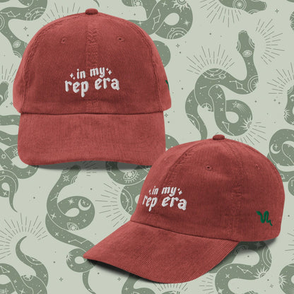 In My Rep Era Vintage Corduroy Embroidered Hat | Reputation Taylor Snake Merch | Era Tour Outfit | TS Rep Girlie | Taylor Fan Gift LWYMMD
