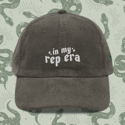 In My Rep Era Vintage Corduroy Embroidered Hat | Reputation Taylor Snake Merch | Era Tour Outfit | TS Rep Girlie | Taylor Fan Gift LWYMMD