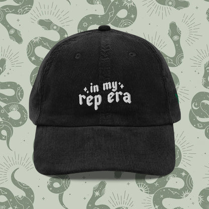 In My Rep Era Vintage Corduroy Embroidered Hat | Reputation Taylor Snake Merch | Era Tour Outfit | TS Rep Girlie | Taylor Fan Gift LWYMMD