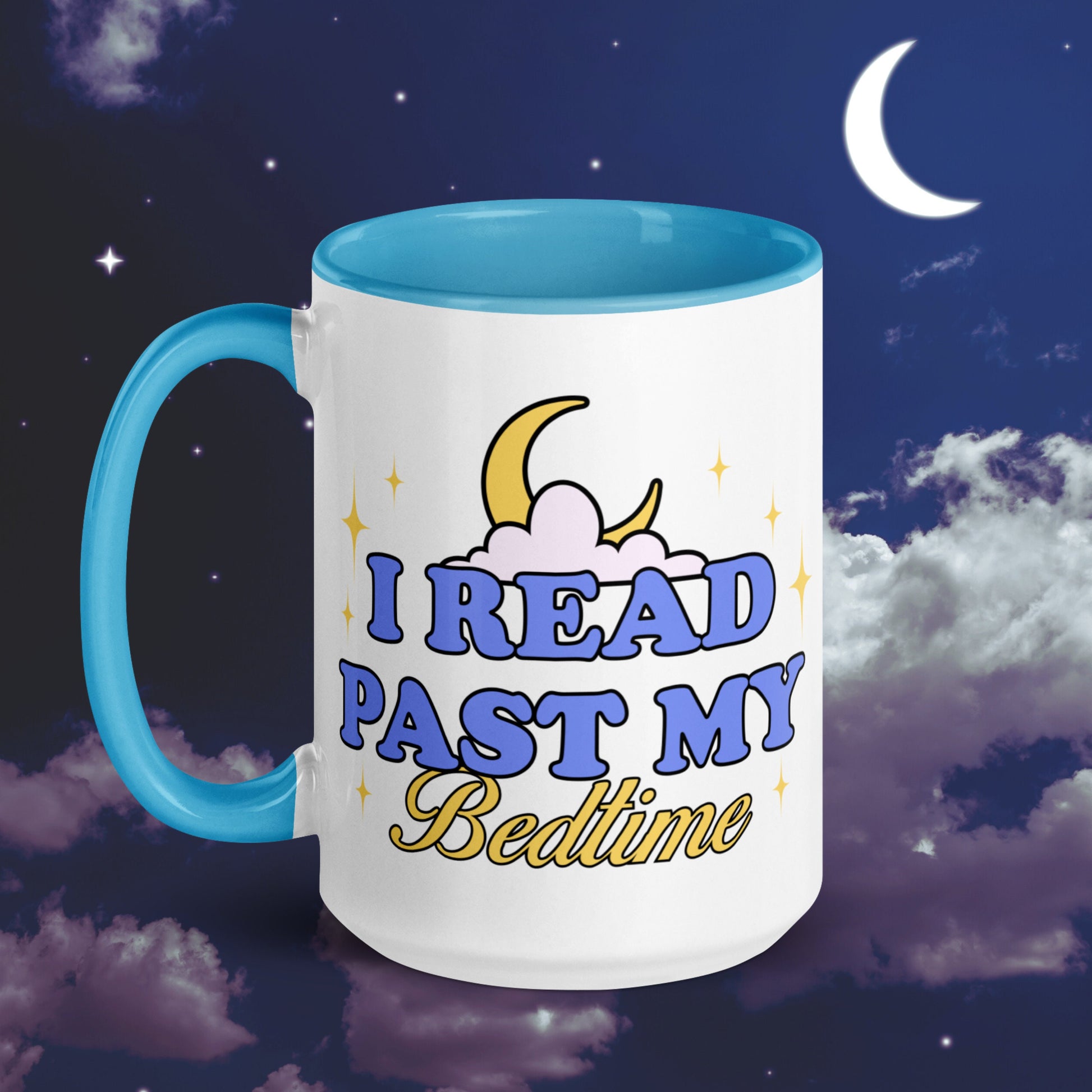 I Read Past My Bedtime Bookish Coffee Mug | Up Late Reading | Gift for Reader | Bookworm Cup | Bookish Merch | Trendy Booktok Bookstagram