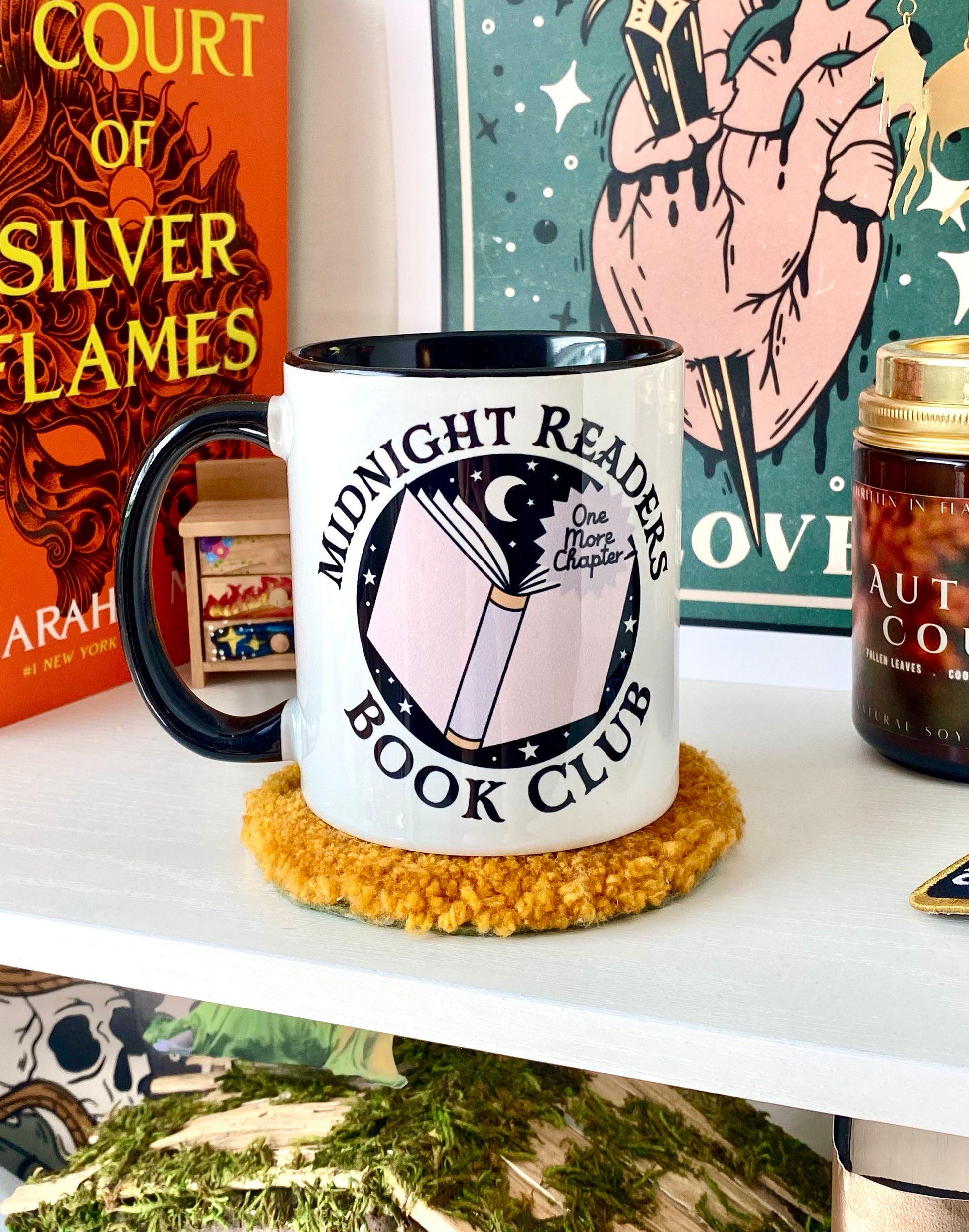 Midnight Readers Book Club Mug | Bookish Coffee Cup | Reader Gifts | Celestial Book Mug | Night Owl Bookworm Gift | Booktok Bookish Shop