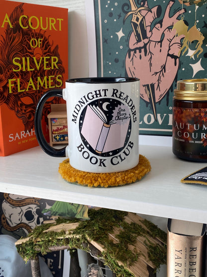 Midnight Readers Book Club Mug | Bookish Coffee Cup | Reader Gifts | Celestial Book Mug | Night Owl Bookworm Gift | Booktok Bookish Shop