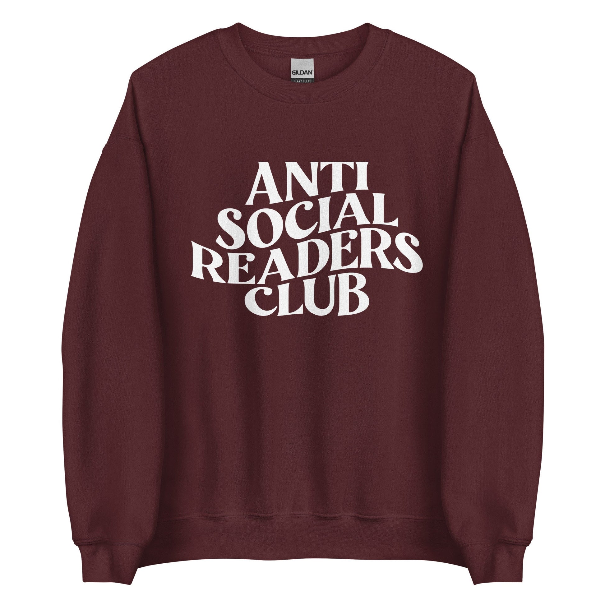 Anti Social Readers Club Sweatshirt , Trendy Bookish Crewneck , Introverted Reader, Homebody Bookworm Gifts, Funny Booktok Merch