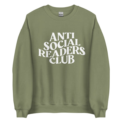 Anti Social Readers Club Sweatshirt , Trendy Bookish Crewneck , Introverted Reader, Homebody Bookworm Gifts, Funny Booktok Merch