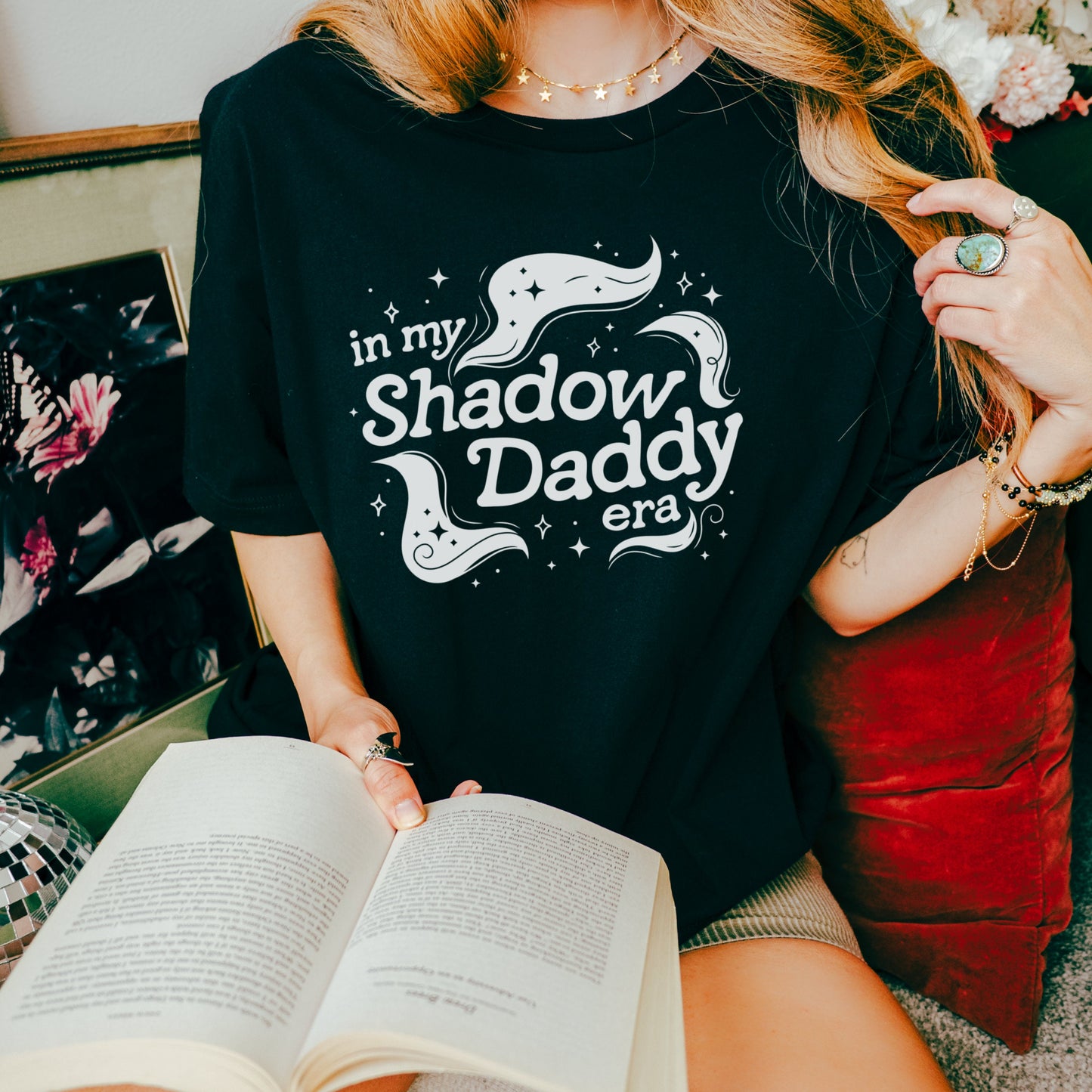 In my Shadow Daddy Era Tshirt | Cute Bookish Merch | Book Boyfriends shirt | Dark Romance Fantasy Reader Gifts | Romantacy Azriel and Xaden