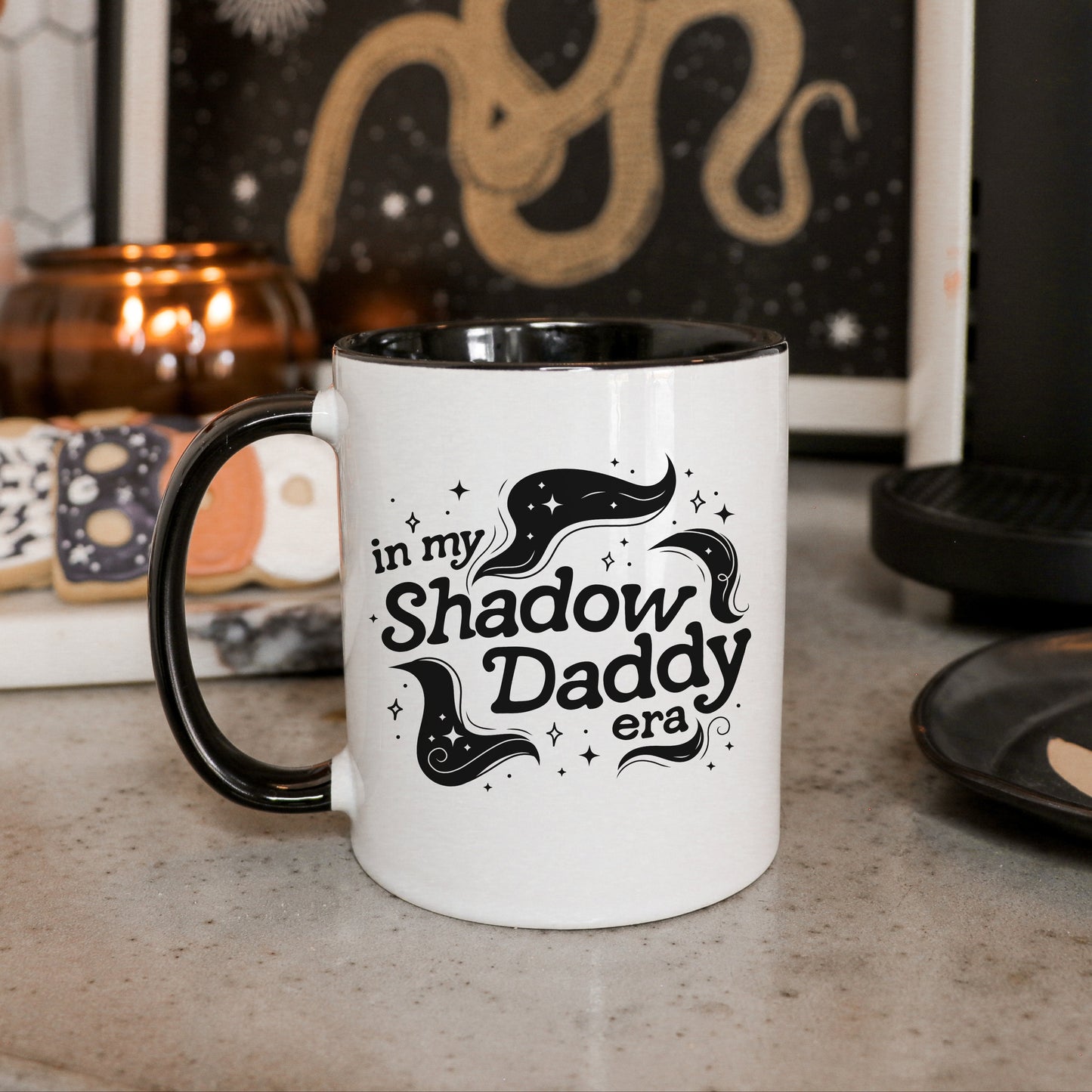 In My Shadow Daddy Era Mug | Bookish Coffee Cup | Fantasy Reader Gifts | Book Boyfriend Dark Romance | Romantacy Book Lover | Bookworm