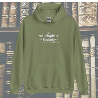 Bibliophile Society Embroidered Bookish Sweatshirt | Book Lover Hoodie | Reading Outfit | Bookworm Gifts | Book Obsessed | Trendy Booktok