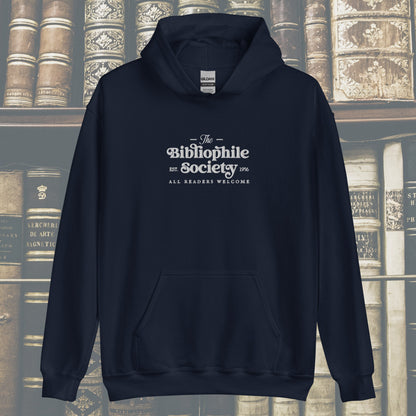 Bibliophile Society Embroidered Bookish Sweatshirt | Book Lover Hoodie | Reading Outfit | Bookworm Gifts | Book Obsessed | Trendy Booktok