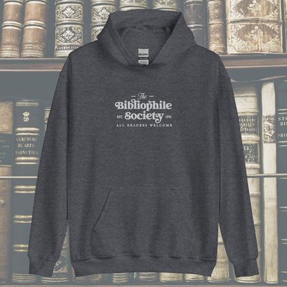 Bibliophile Society Embroidered Bookish Sweatshirt | Book Lover Hoodie | Reading Outfit | Bookworm Gifts | Book Obsessed | Trendy Booktok