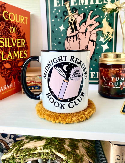 Midnight Readers Book Club Mug | Bookish Coffee Cup | Reader Gifts | Celestial Book Mug | Night Owl Bookworm Gift | Booktok Bookish Shop