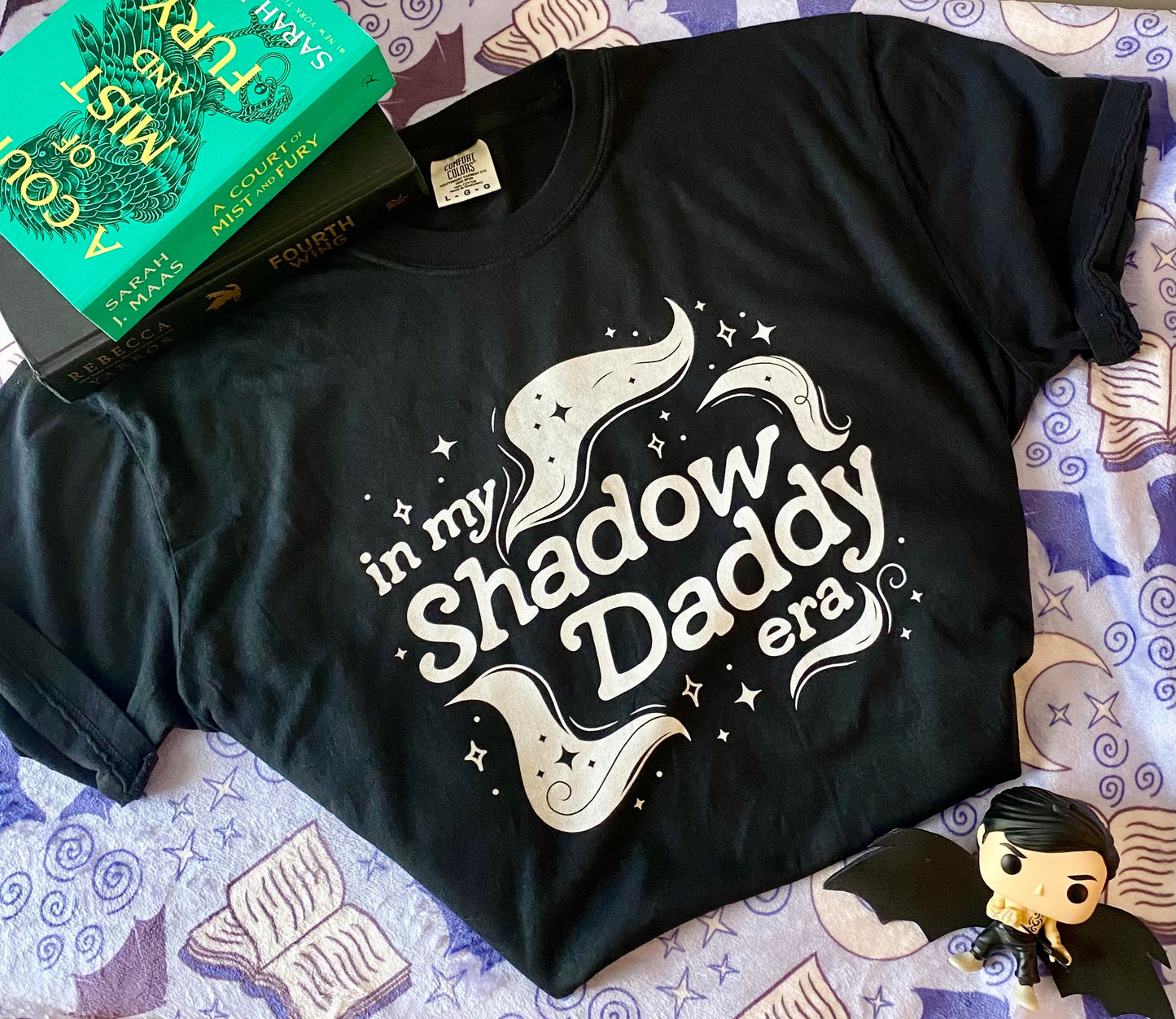 In my Shadow Daddy Era Tshirt | Cute Bookish Merch | Book Boyfriends shirt | Dark Romance Fantasy Reader Gifts | Romantacy Azriel and Xaden