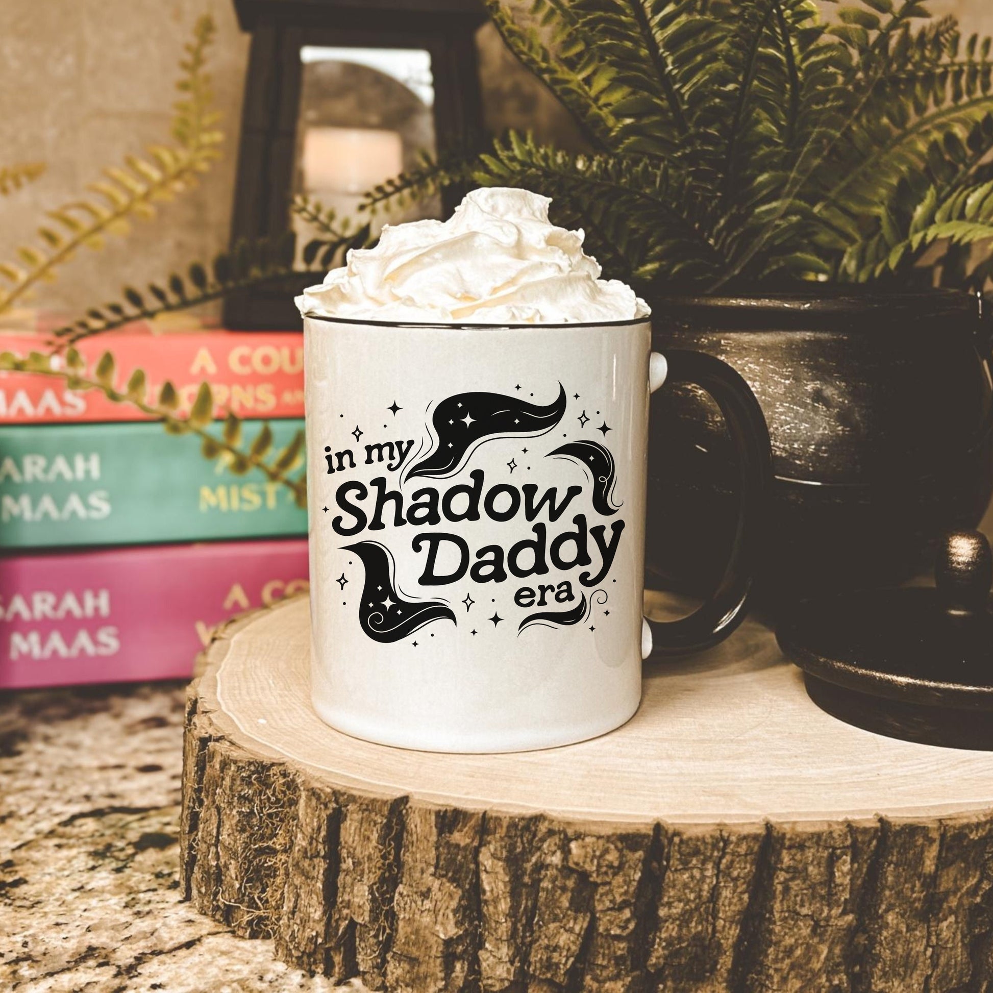 In My Shadow Daddy Era Mug | Bookish Coffee Cup | Fantasy Reader Gifts | Book Boyfriend Dark Romance | Romantacy Book Lover | Bookworm