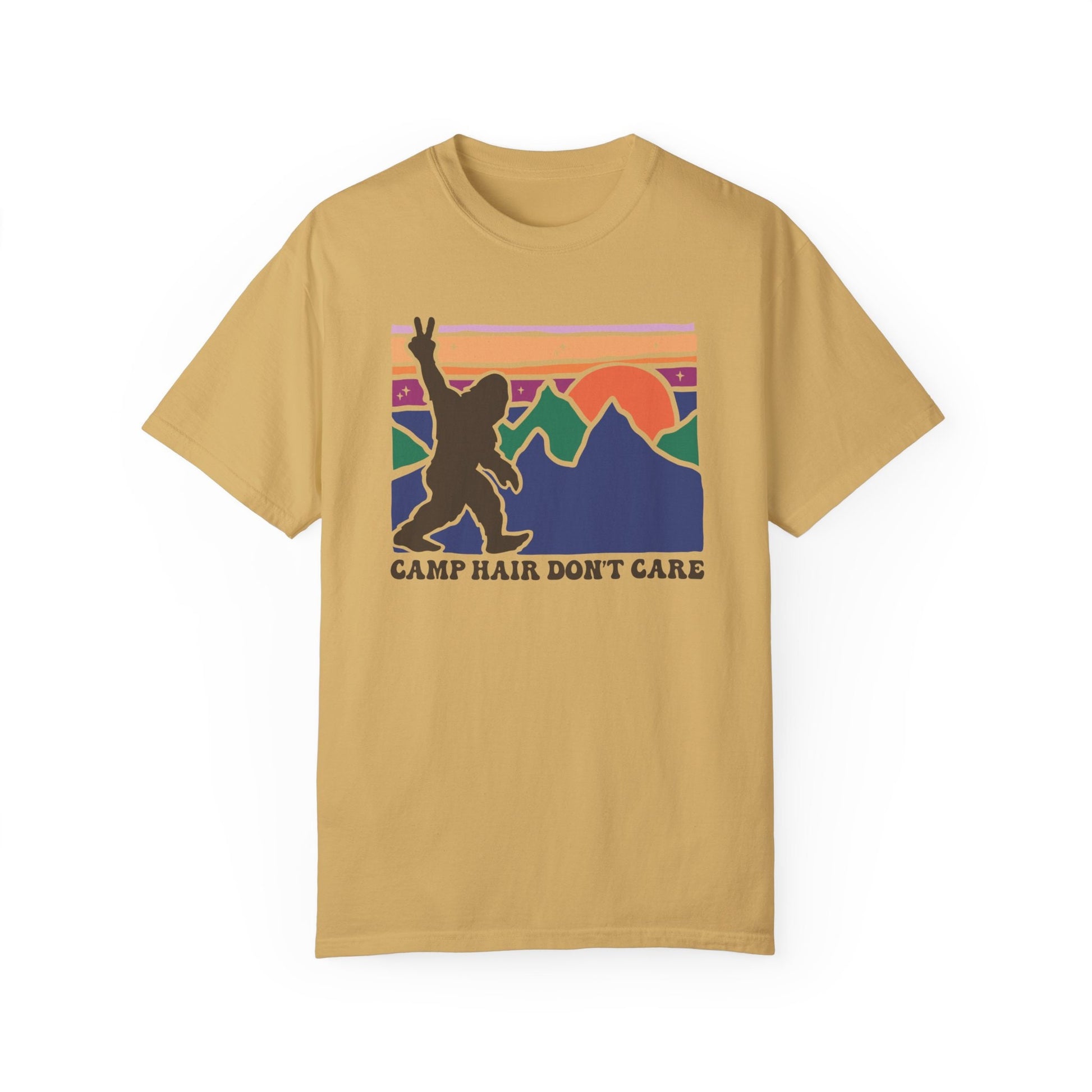 Camp hair don’t Care tshirt | Cute Camping Shirt | Big Foot Outdoorsy Shirt | Adventure and Travel Lover | Earthy Vibes Outdoor Lover gift