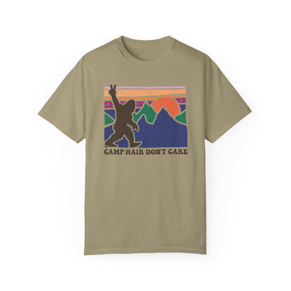 Camp hair don’t Care tshirt | Cute Camping Shirt | Big Foot Outdoorsy Shirt | Adventure and Travel Lover | Earthy Vibes Outdoor Lover gift