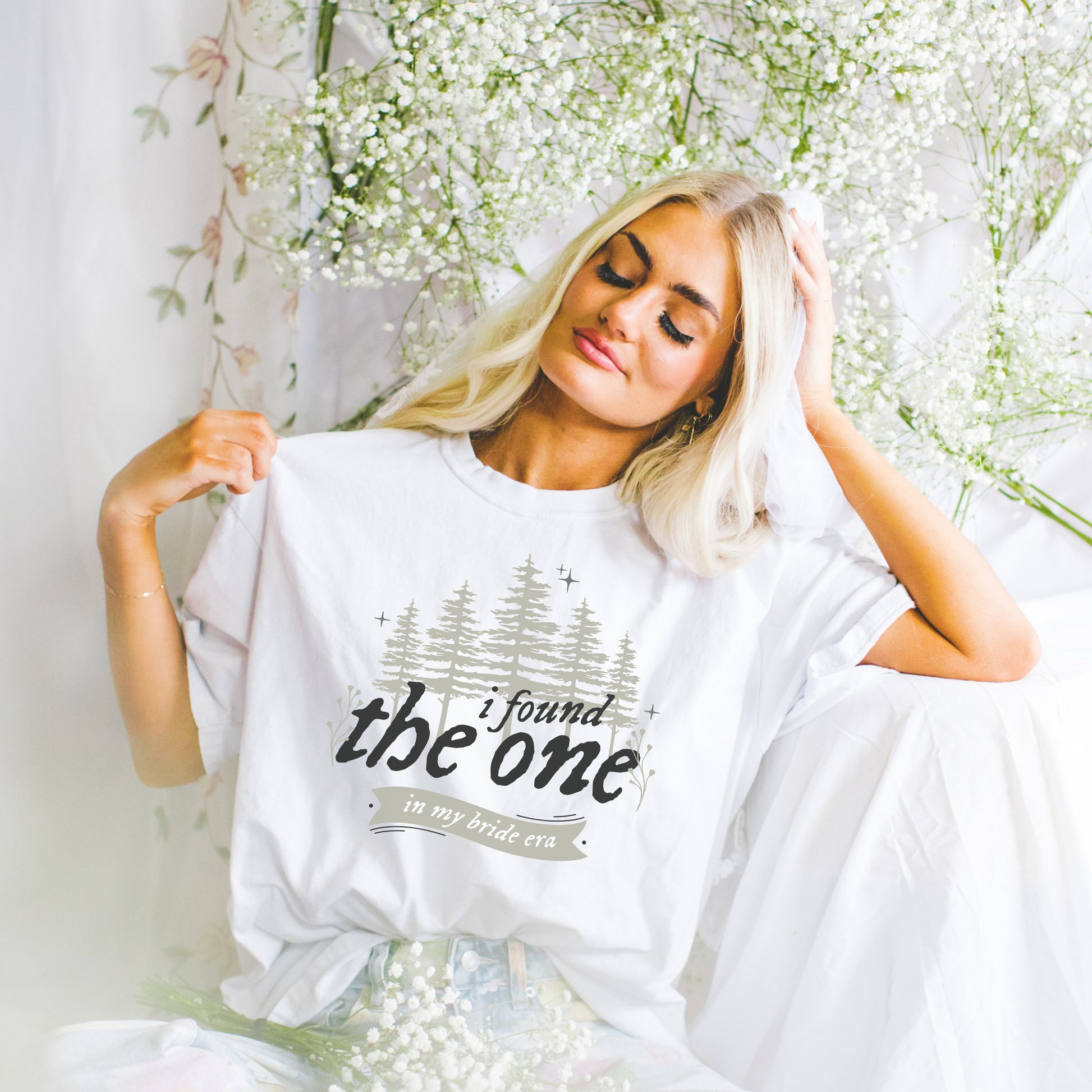 Folklore Era Bride TShirt | I found the 1 | Swift Themed Bachelorette Party Accessories | TS Matching Group Shirts | rose Flowing chosen fam