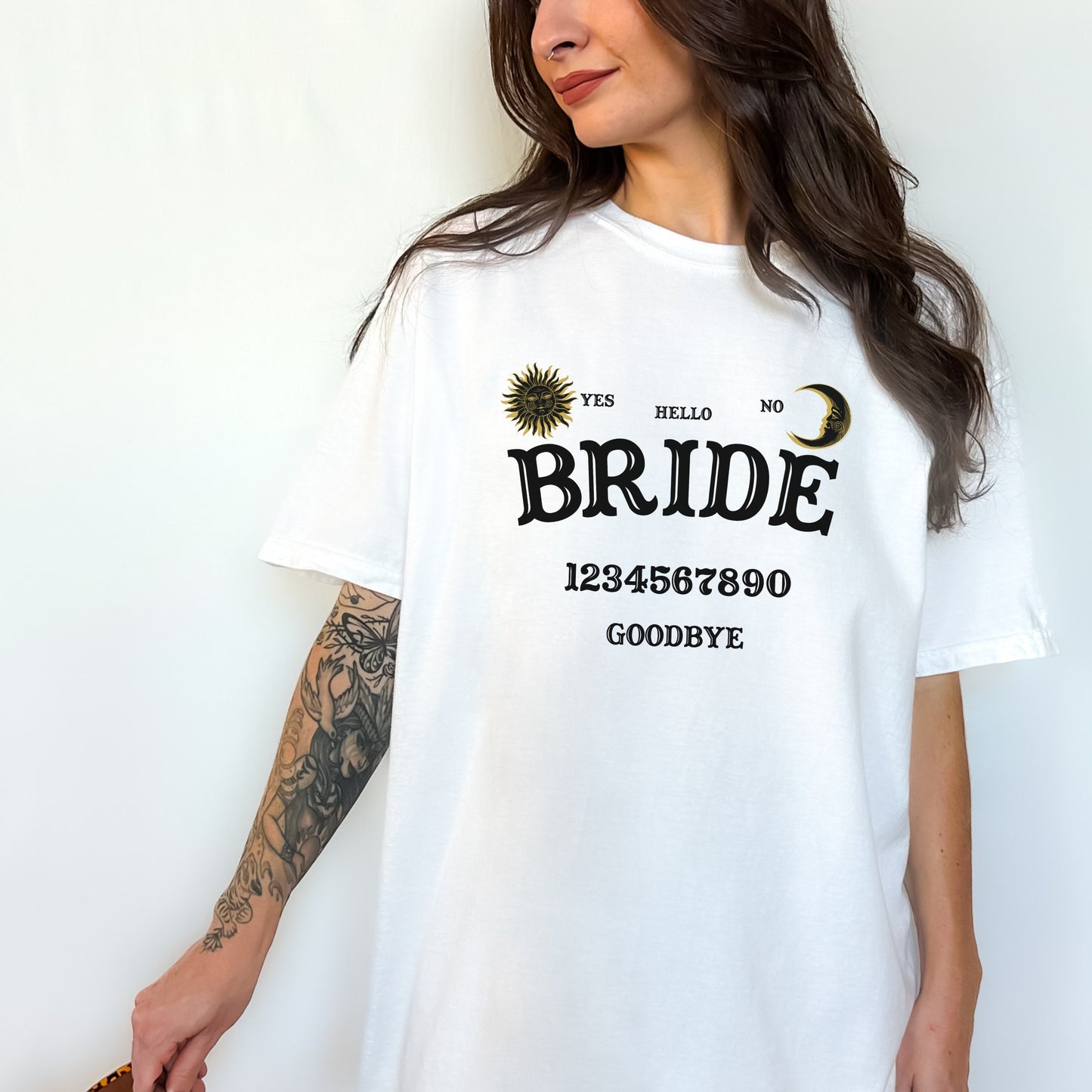 Bride's Coven Witchy Bathclortte Party Shirts | Matching Group Tshirts | Spooky Salem Themed Bridal Party | Quija Board Gothic Horror Lover