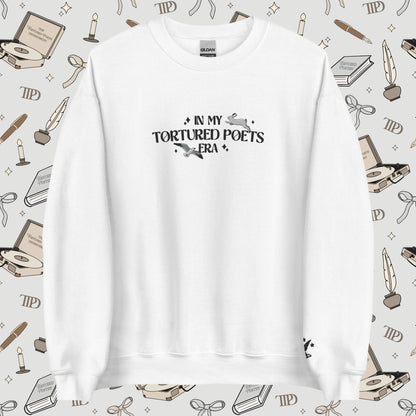 Embroidered In My Tortured Poets Era Crewneck Sweatshirt | TTPD Merch | Taylor Fan Gifts | The Albotoros and Bolter | cute swift shirt