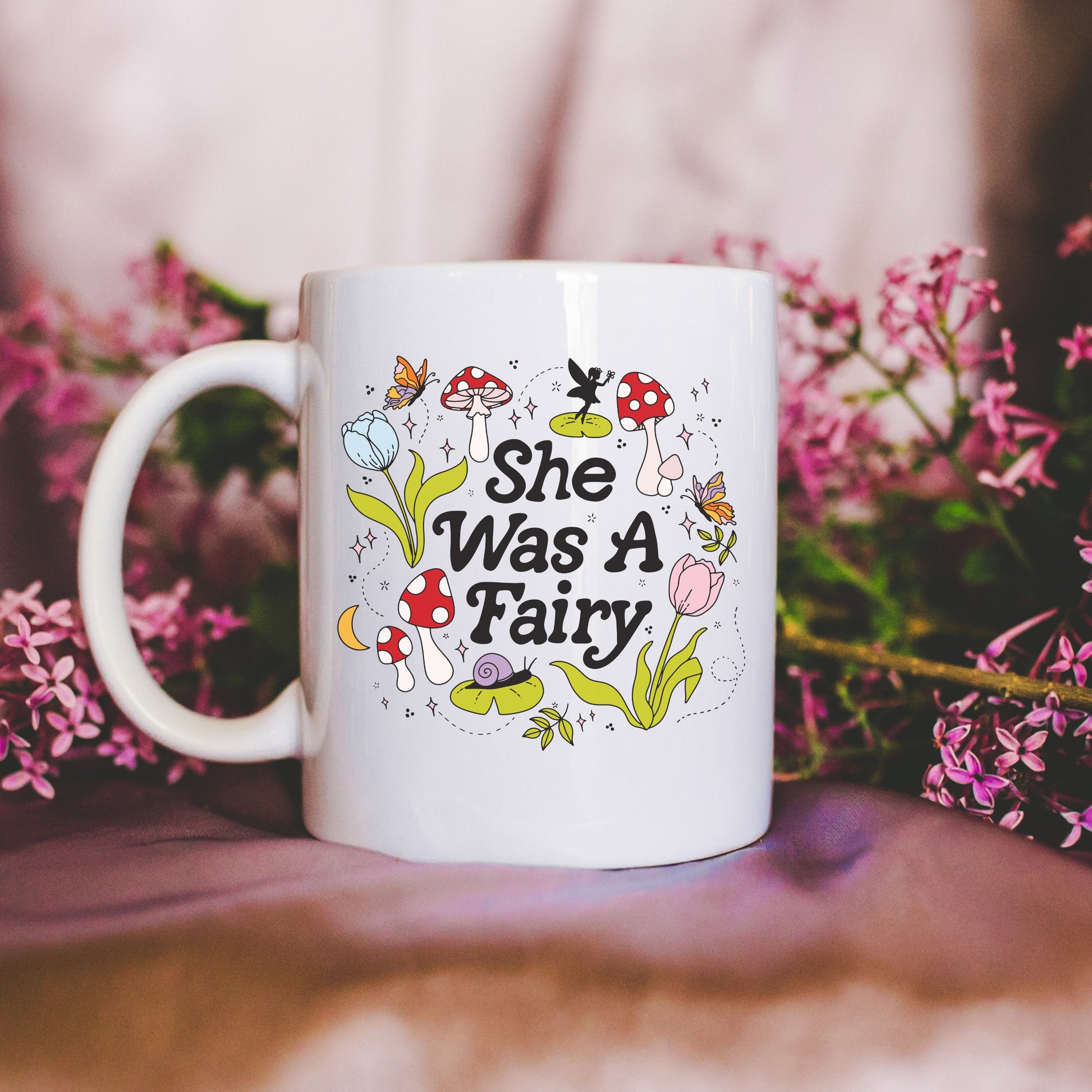 She was a Fairy White Coffee Mug