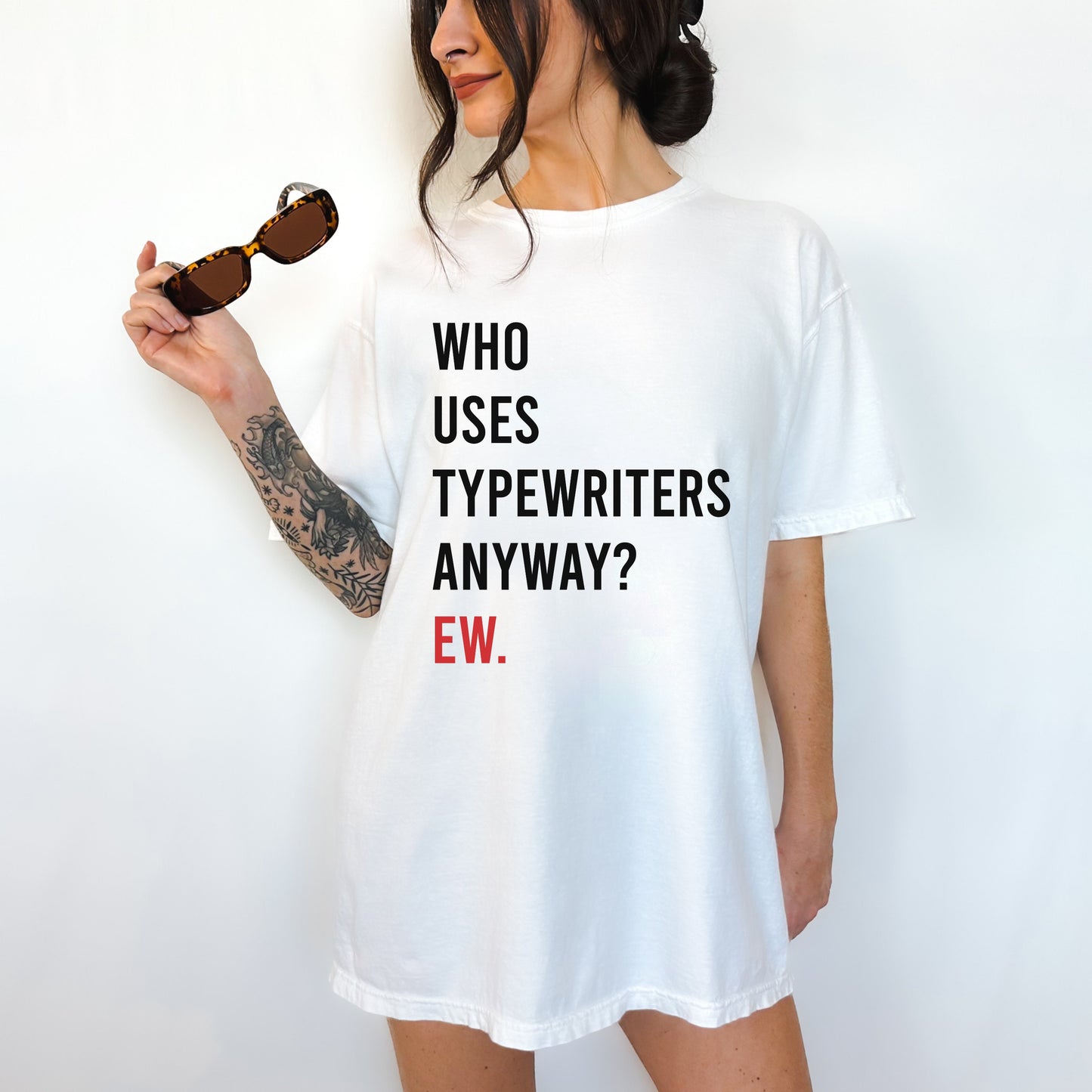 Who uses Typewriters Anyway Ew 22 Tshirt | Era Tour Outfit | Red Taylor Merch | TTPD shirt | Tortured Poets | Funny Swift Shirt | TS Fandom