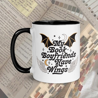 My Book Boyfriends have Wings Mug | Bookish Coffee Cup | Reader Gifts | SJM Fans Bat Boys Mug | Acotar TOG Crescent City | Fantasy Reader