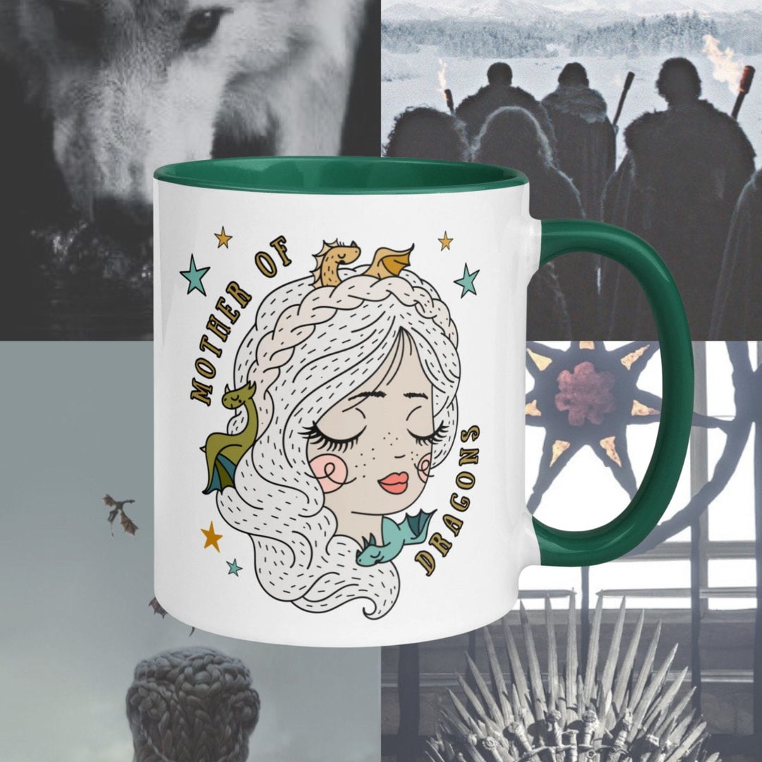 Dragons mother Thrones Mug | Danny Coffee Cup | Fantasy Drinkware | Bookish Dragon Mug | Gift for Reader